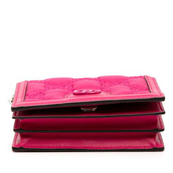 GUCCI Authentic Pink Leather GG Marmont Shoulder Bag - Picture 3 of 6